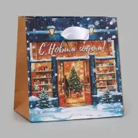 Пакет подарочный &laquo;С Новым годом&raquo;, 14&times;14&times;9 см