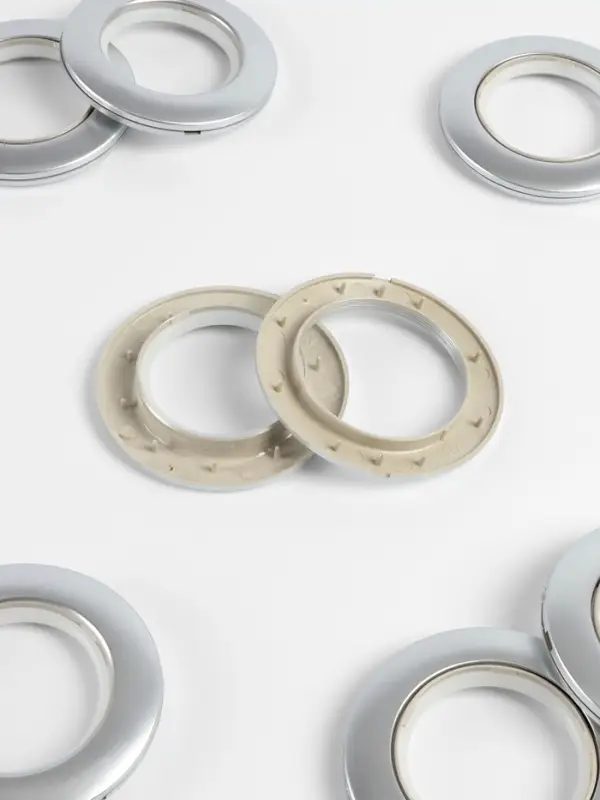 Люверсы для штор, d=4.1/7.5 см, 10 шт., цвет серебряный