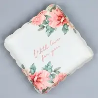 Коробка для печенья, кондитерская упаковка с PVC крышкой, With love for you, 21 х 21 х 3 см