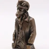 Фигурка декоративная &laquo;Баран в костюме&raquo;, 12&times;6&times;4 см, бронза