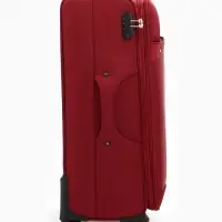 Чемодан на колёсах TEXTURA, кодовый замок, текстильный, с увеличением, 47&times;30&times;78 см, 28", красный