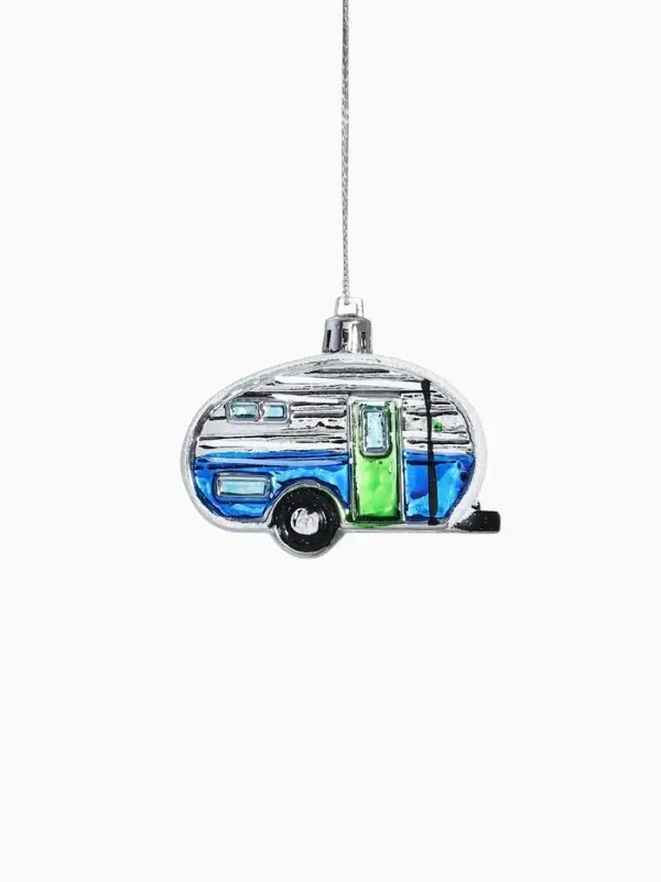 Ёлочные игрушки 3 шт., &laquo;Зимнее волшебство, Фургончики&raquo; пластик, 4&times;7 см, синий