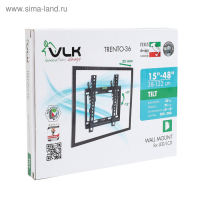 Кронштейн VLK TRENTO-36, для ТВ, наклонный, 15-48", 28 мм от стены, черный