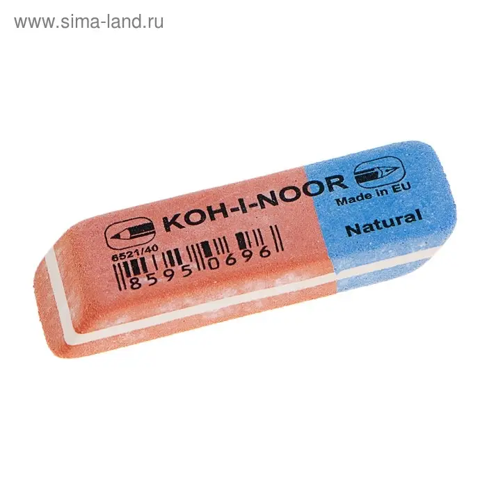 Ластик Koh-I-Noor BLUE STAR 6521/40, красно-синий Ластик Koh-I-Noor BLUE STAR 6521/40, красно-синий