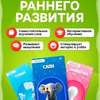 Обучающий набор с карточками, русская озвучка, 60 карточек, красный ZABIAKA