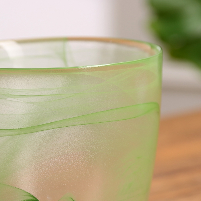 Горшок цветочный с поддоном Горшок цветочный с поддоном "Гармония", зелёный 1 л