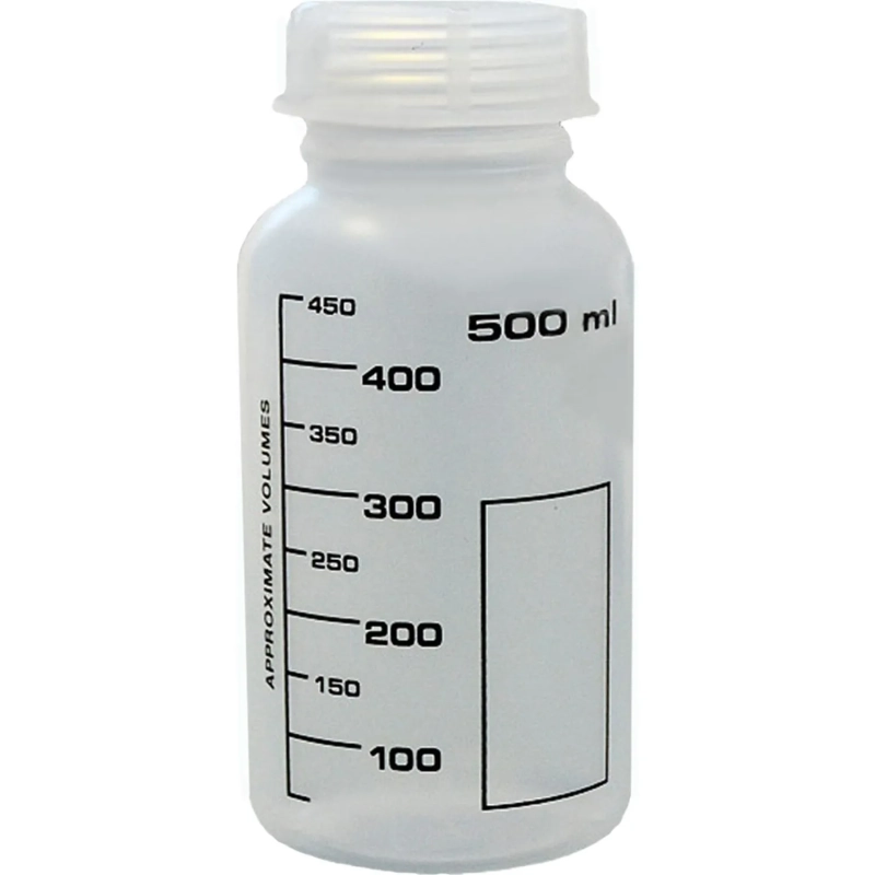 Банка д/реактивов 500 мл,с град.,шир/горл, с крышк.,п/п, LAMAPLAST 11001534