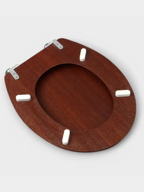 Сиденье для унитаза с крышкой &laquo;Натуральное дерево&raquo;, 45&times;35 см, цвет орех