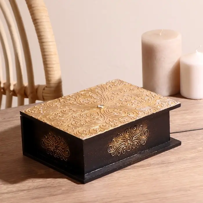 Шкатулка "Узор" 19х15х7 см, МДФ