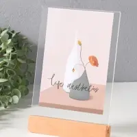 Фоторамка дерево 15х20 см "Синие цветы на белом" 2х15,5х22 см