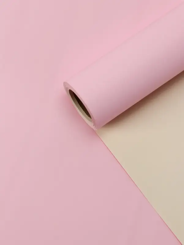 Пленка матовая для цветов двухсторонняя &laquo;Зефир&raquo;, чайная роза - кремовый, 57 см &times; 10 м