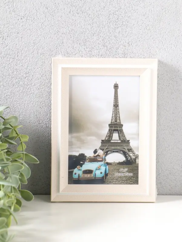 Фоторамка пластик 10х15 см "Остин" бело-бежевый 18,5х13,5х1,5 см