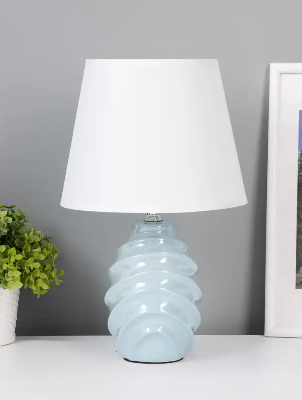 Лампа настольная E27 40Вт "Ракушка" оливковый перламутр 20х20х32 см