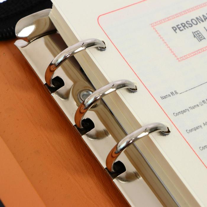 Органайзер на кольцах А6, 96 листов в линейку, на молнии с 3-х сторон, кожзам, МИКС Органайзер на кольцах А6, 96 листов в линейку, на молнии с 3-х сторон, кожзам, МИКС