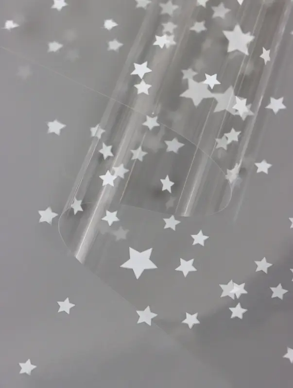 Пленка прозрачная с рисунком «Голивуд» Белый 0.7×8.2±5%м