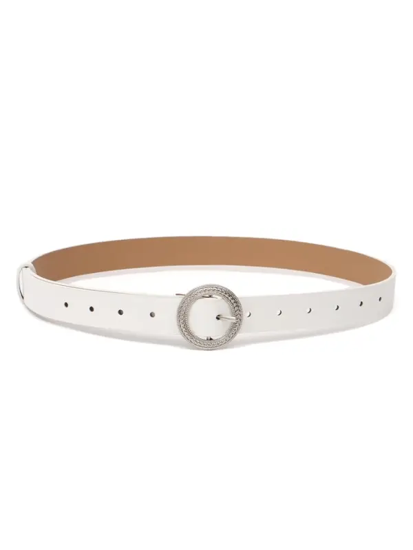 Ремень женский, 1 прокол, 3.5&times;110 см, без винта, белый