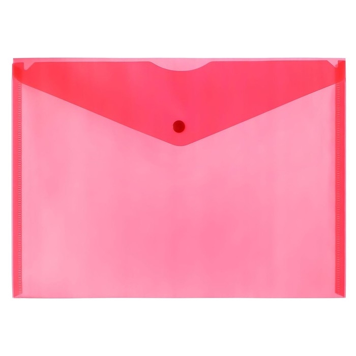 Набор папок-конвертов на кнопке 5 штук, А4, 120 мкм, Calligrata, прозрачные, красные Набор папок-конвертов на кнопке 5 штук, А4, 120 мкм, Calligrata, прозрачные, красные