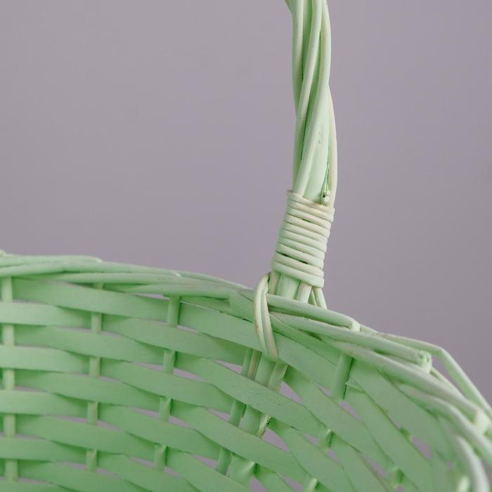 Корзина плетеная, ива, 30х21х12х25 см, светло-салатовый Корзина плетеная, ива, 30х21х12х25 см, светло-салатовый