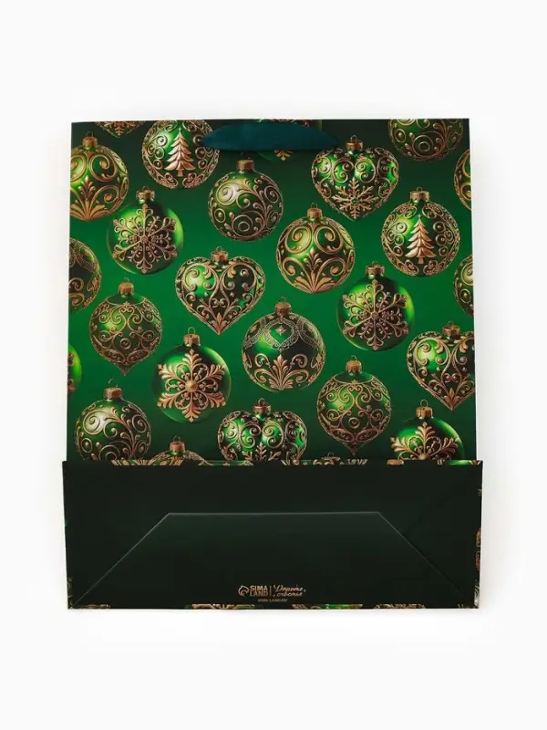 Пакет подарочный &laquo;Новогодний&raquo;, 32&times;26&times;10 см, тиснение, конгрев, 3D-эффект