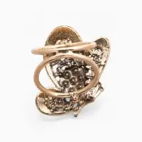 Кольцо для платка &laquo;Бабочка&raquo;, цвет золото в черненом золоте