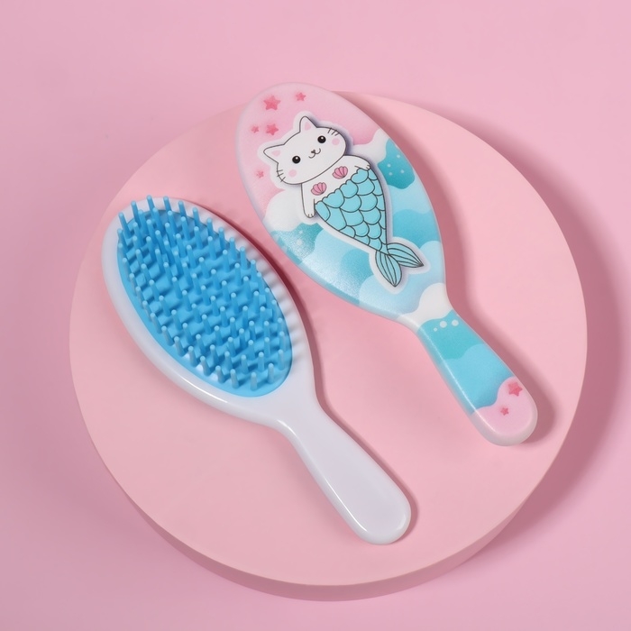 Расчёска-мини массажная, 4,5 &times; 13 см, цвет МИКС