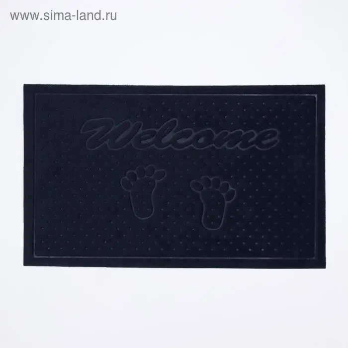 Коврик влаговпитывающий придверный &laquo;Welcome Следы&raquo;, 45&times;75 см, цвет МИКС