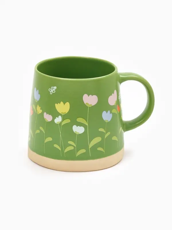 Кружка чайная керамическая «Полевые цветы», 360 мл, ручная работа