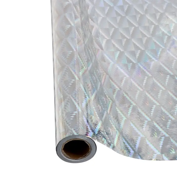 Плёнка самоклеящаяся, голография, серебристая, 0.45&times;3 м, 30 мкм