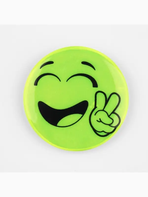 Светоотражающий значок &laquo;Всем мир&raquo;, d=5.8 см, жёлтый