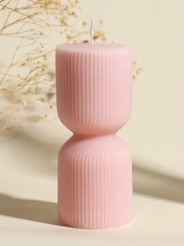 Свеча декоративная &laquo;Греция&raquo;, нежно-персиковая, 6&times;6&times;14 см