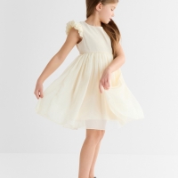 Платье для девочки, MINAKU :Party Dress, цвет молочный, рост 122 см