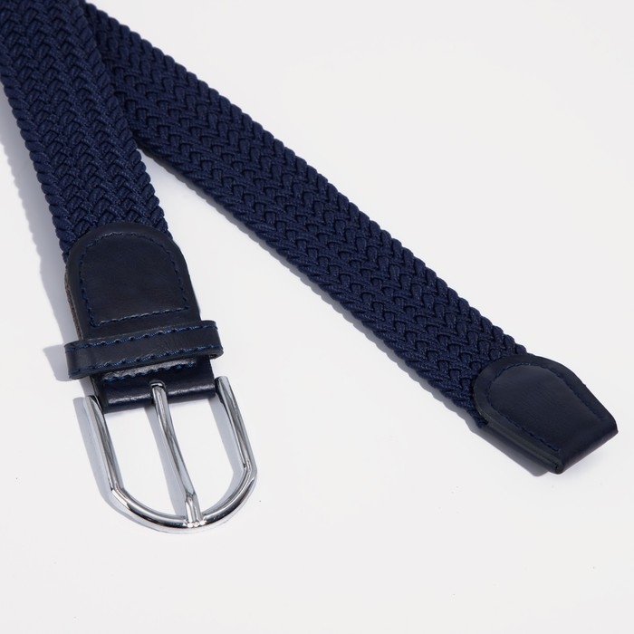 Ремень женский, ширина 3,5 см, пряжка металл, цвет тёмно-синий