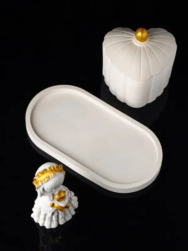 Набор шкатулка и фигура на подносе, 12х20х10 см Набор шкатулка и фигура на подносе, 12х20х10 см