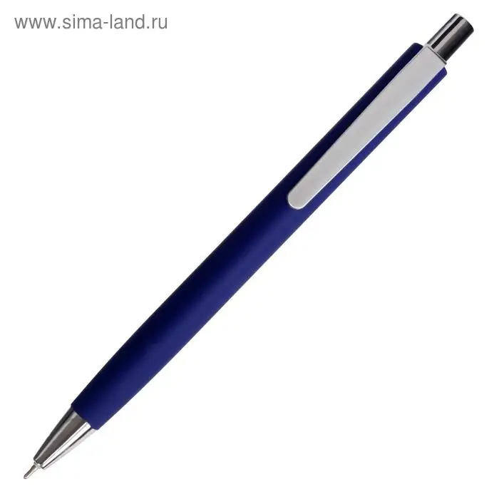 Ручка шариковая автоматическая 0.7 мм, синий стержень, масляный, Vinson корпус МИКС, прорезиненный