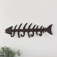 Настенные крючки декоративные &laquo;Рыбий скелет&raquo;, чугун, 11&times;32.5&times;2.5 см