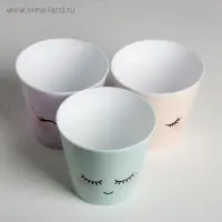 Набор кашпо для цветов 3 в 1 «Милые глазки», 0,8 л, 11 х 12 см Набор кашпо для цветов 3 в 1 «Милые глазки», 0,8 л, 11 х 12 см