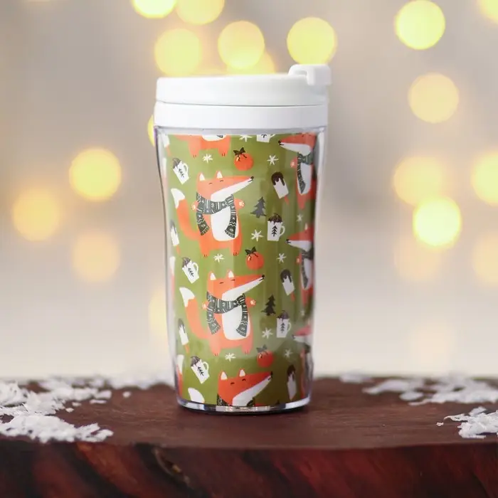Термостакан новогодний «Лисички и апельсинки», 250 мл Термостакан новогодний «Лисички и апельсинки», 250 мл