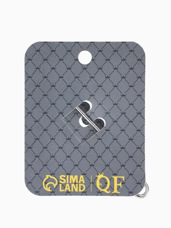 Булавка "Вензель" L=7см, цвет радужный в серебре