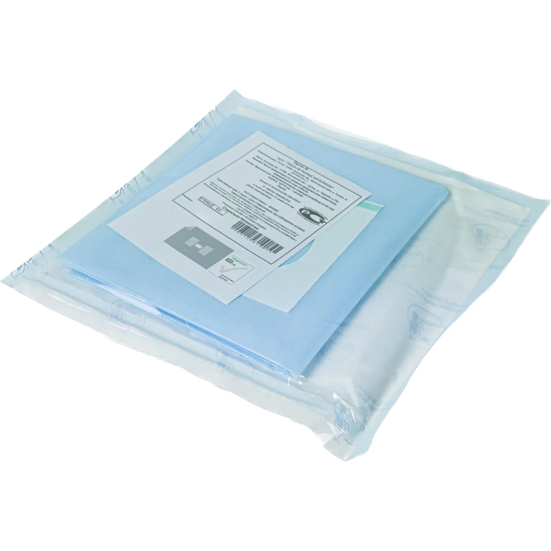 Простыня стерил. с круг.отверст. лип.край 90х75, спанб. лам., пл.40 Гекса