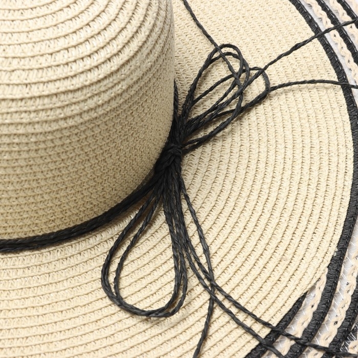 Шляпа женская MINAKU, цв. бежевый, р-р 58 Шляпа женская MINAKU, цв. бежевый, р-р 58