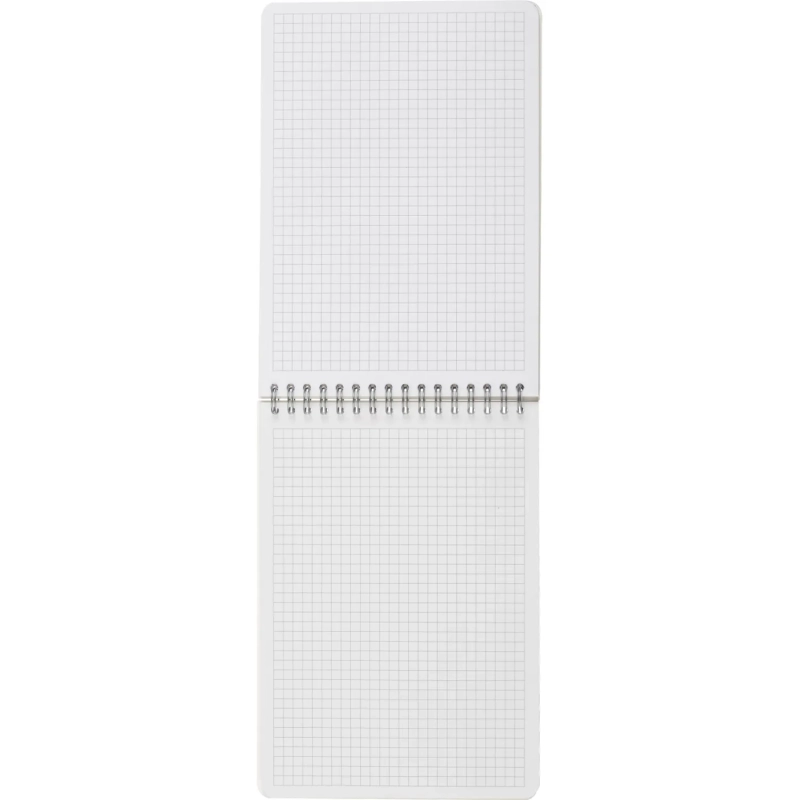 Блокнот 80л,клетка,А5 Flora 1,пласт.обл,серебр.спираль