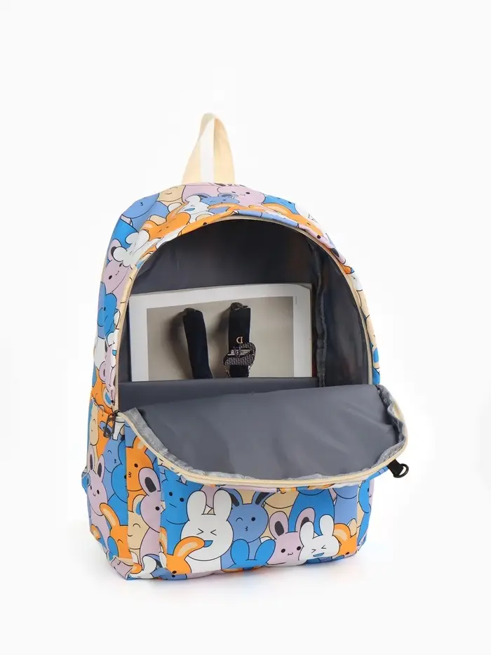 Рюкзак школьный &laquo;Зайки&raquo;, с пеналом, 29&times;12&times;41 см, разноцветный