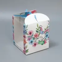 Коробка под маленький торт, кондитерская упаковка, &laquo;Светлой Пасхи!&raquo;, 15&times;15&times;18 см