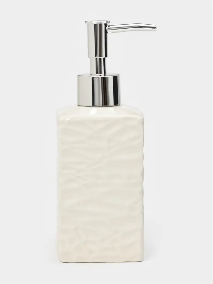 Дозатор для жидкого мыла "Хрусталь", цвет белый