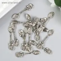 Сувенир кошельковый металл "Ложка-загребушка. Рубль" 3х0,8 см