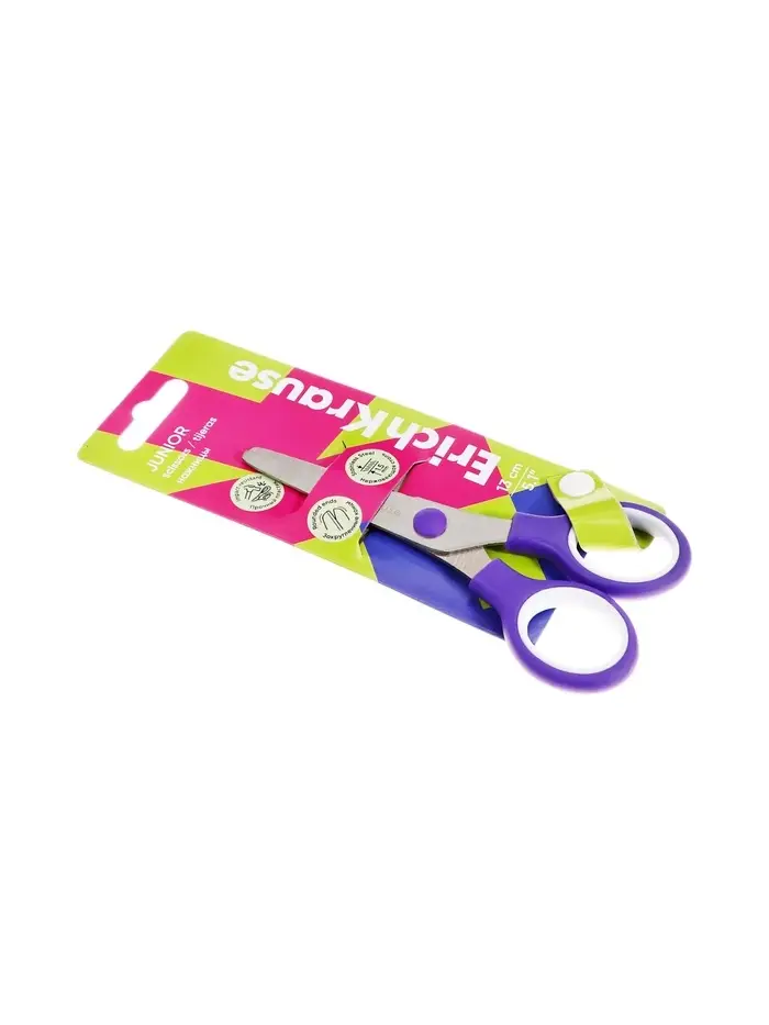 Ножницы детские 13 см, ErichKrause Standard Junior, с закруглёнными концами лезвий, МИКС