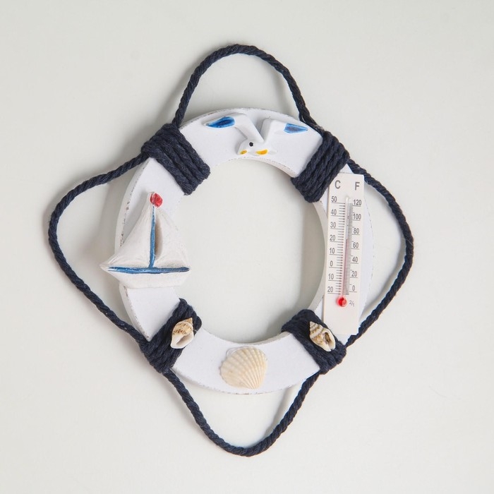 Интерьерный сувенир Интерьерный сувенир "Спасательный круг" с термометром 10*10см