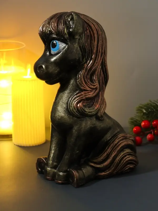 Копилка "Лошадь" 12х14,5х24,5 см, золото