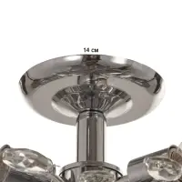 Люстра BayerLux &laquo;Цветы&raquo;, 3&times;40 Вт, Е27, хром, 42&times;42&times;18 см