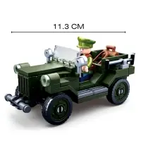 Конструктор Армия ВОВ Sluban &laquo;Военный джип&raquo;, 112 деталей